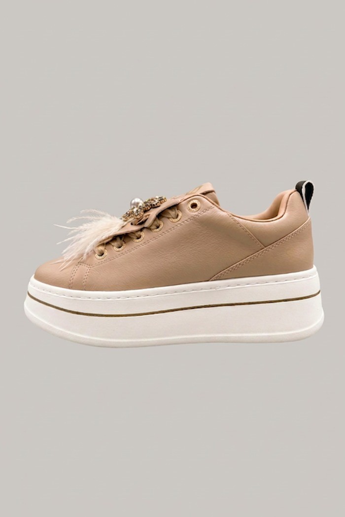Gold & Gold sneaker platform con dettaglio gioiello GB987 [6e5de9a3]