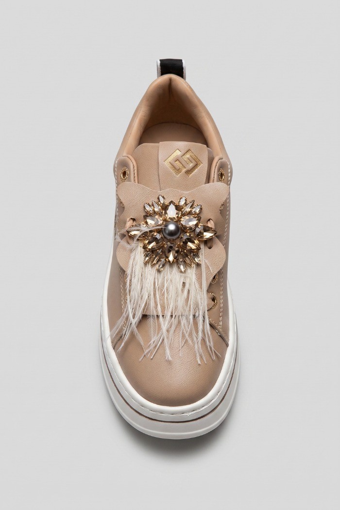 Gold & Gold sneaker platform con dettaglio gioiello GB987 [d94028a7]