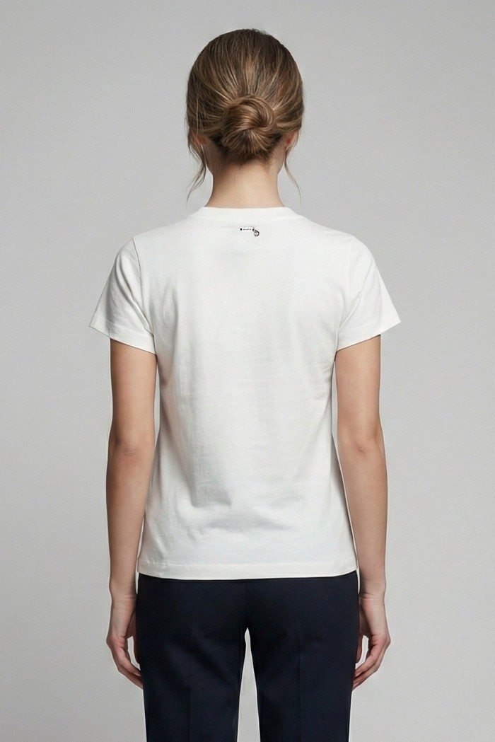 Markup t-shirt in cotone con taschino e dettaglio catena MW1610003 [25b3753c]