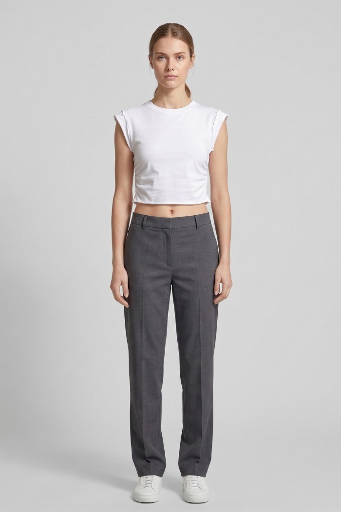 Blash t-shirt cropped giromanica in cotone BS1710006 [9eb4b8ed]