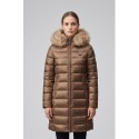 Blauer piumino lungo con pelliccia Kristin 26WBLDK03040-006047 [abebf338]