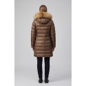 Blauer piumino lungo con pelliccia Kristin 26WBLDK03040-006047 [72cdb035]