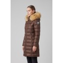 Blauer piumino lungo con pelliccia Kristin 26WBLDK03040-006047 [c5d07131]