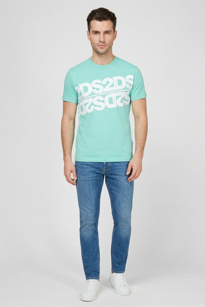 Drop Season 2 t-shirt girocollo in cotone SS26257 [b9a96eb2]