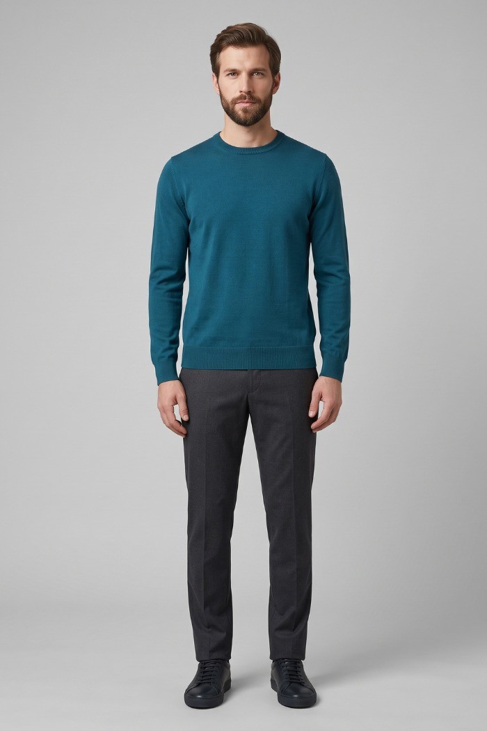 Markup maglia girocollo in misto viscosa MK20010 [f7802976]