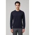 Markup maglia girocollo in misto viscosa con toppe mk20028 [2242351f]