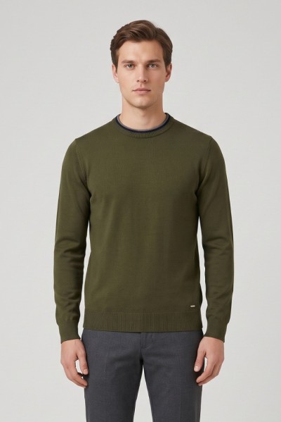Markup maglia girocollo in misto viscosa con toppe mk20028 [d83ae7fc]
