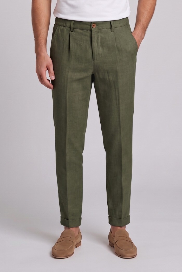 Squad2 pantalaccio in lino e cotone Rodi 226027 [e63d93d0]