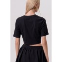 Fracomina t-shirt cropped in jersey con nodo fr26st3028j401g1 [4c4a2810]