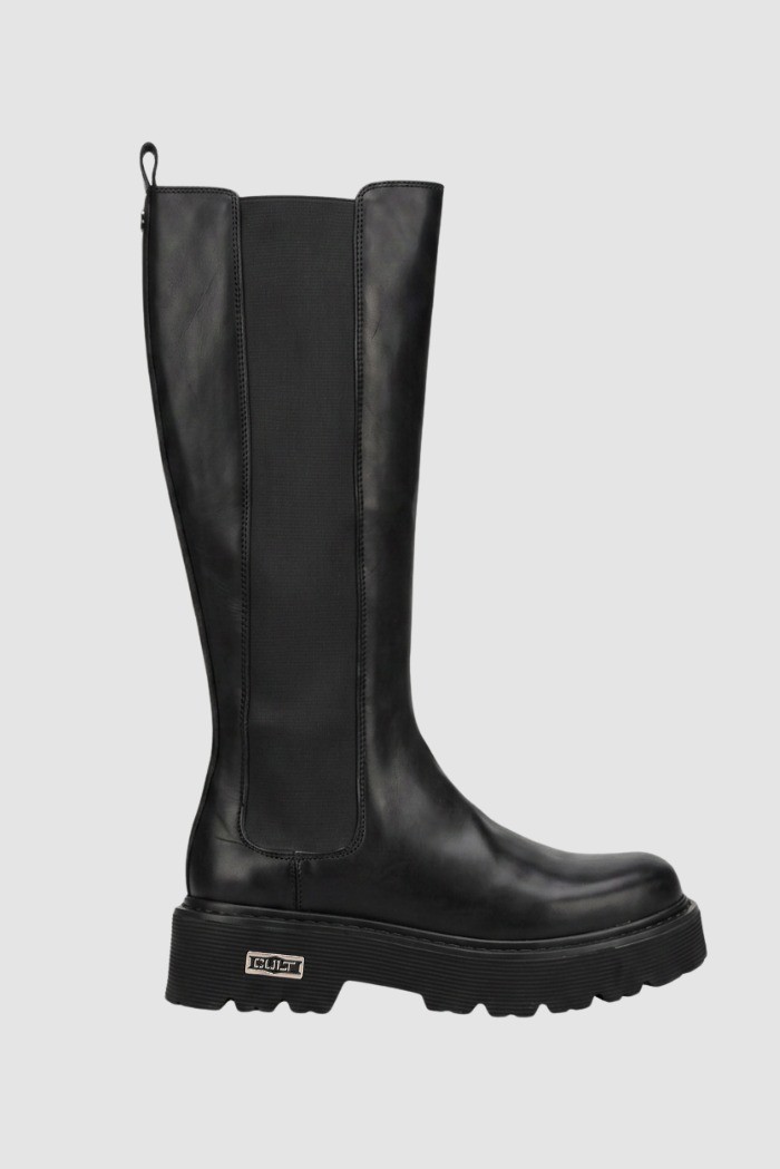 Cult stivale alto in pelle con elastici Slash CLW3310 [0a66bfe2]