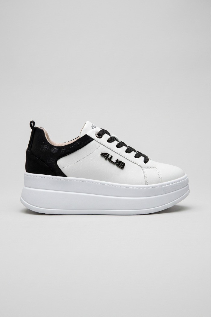 4US Paciotti sneaker in pelle con fondo alto 4BX258 [03da8cc1]