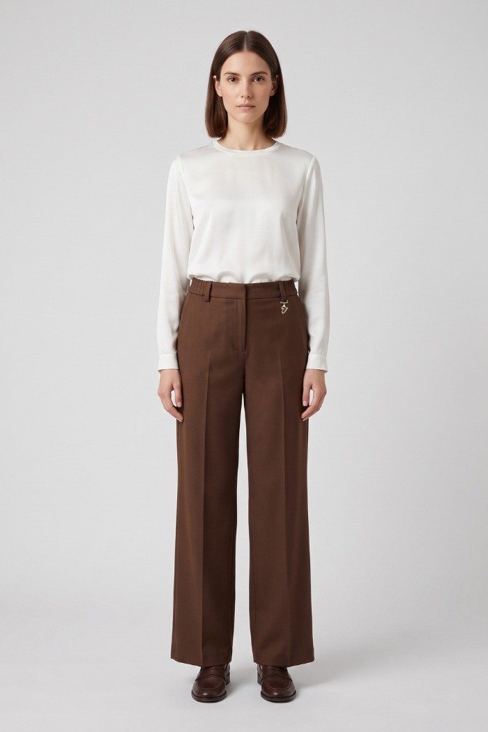 Blash pantaloni palazzo in flanella BS2750105 [2705ba47]