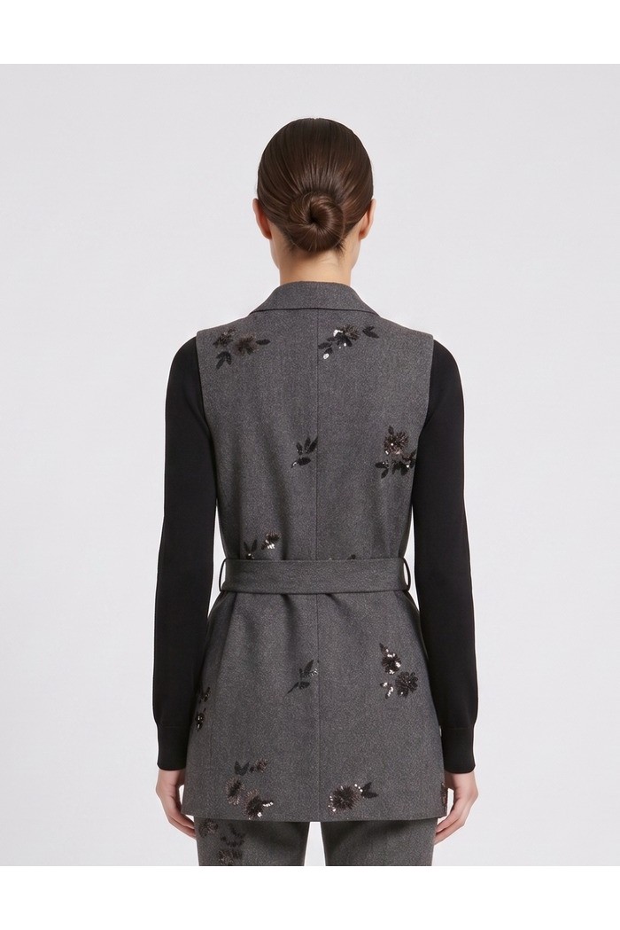 Dairesy gilet ricamato con bottone gioiello FW26DE0004 [8ba3dfe3]
