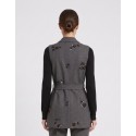 Dairesy gilet ricamato con bottone gioiello FW26DE0004 [8ba3dfe3]
