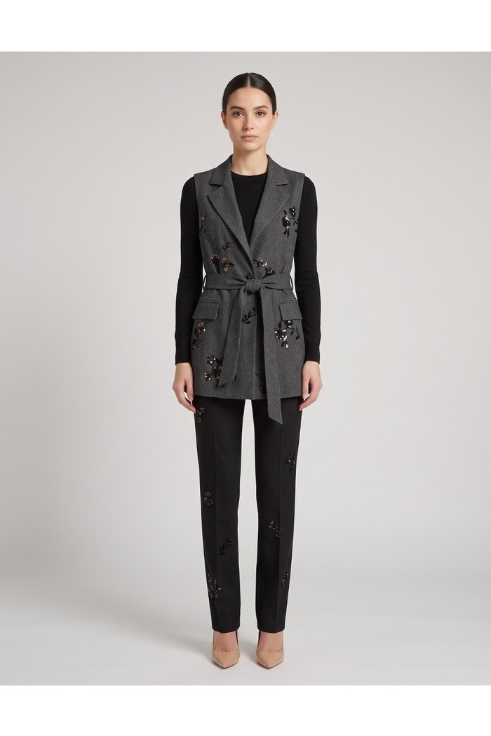 Dairesy gilet ricamato con bottone gioiello FW26DE0004 [3cbe1ee7]