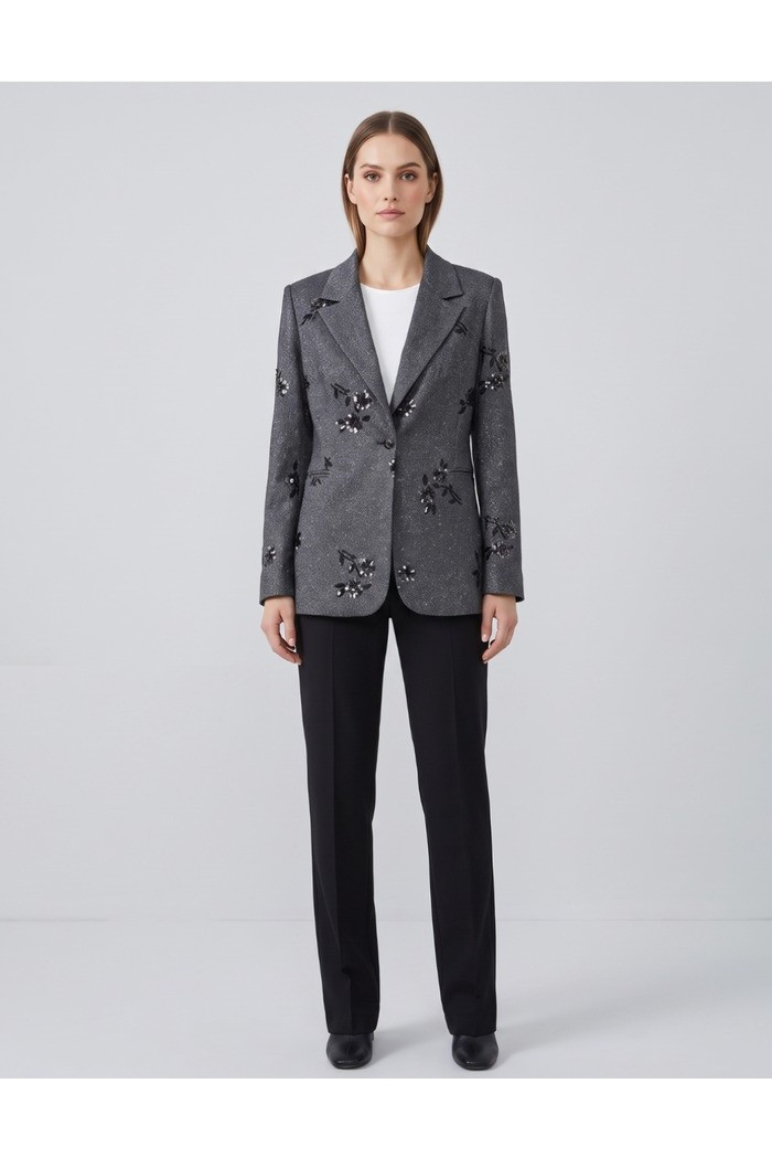 Dairesy giacca ricamata con bottone gioiello FW26DE0003 [a2a62abe]