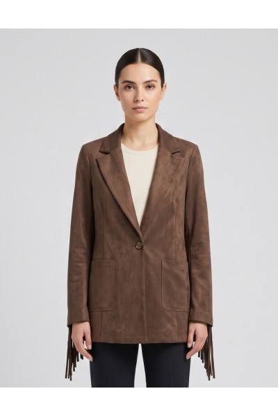 Dairesy giacca in ecocamoscio con frangie FW26D0937 [8f75c4b9]
