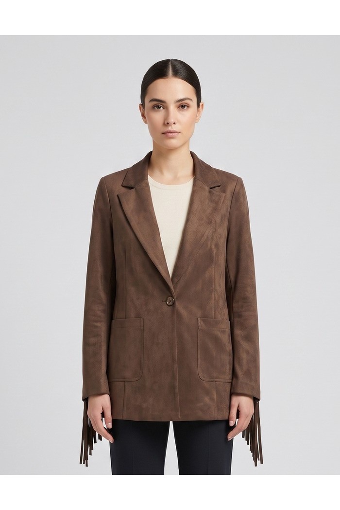 Dairesy giacca in ecocamoscio con frangie FW26D0937 [8f75c4b9]