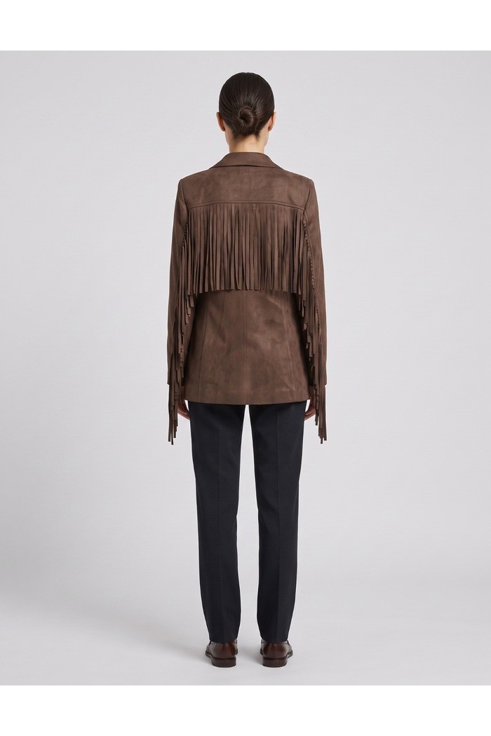 Dairesy giacca in ecocamoscio con frangie FW26D0937 [565387b4]