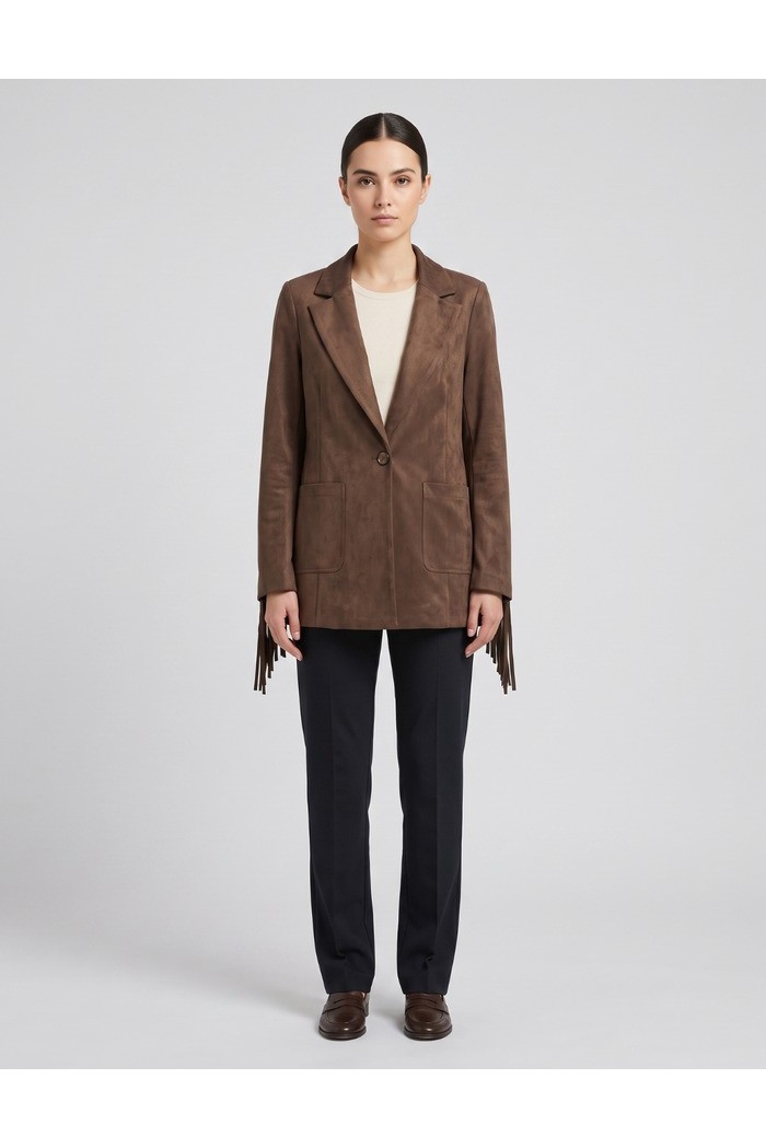 Dairesy giacca in ecocamoscio con frangie FW26D0937 [e14e46b0]