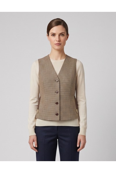 Dairesy gilet a quadri scollo a V FW26D0964 [5bd7428b]