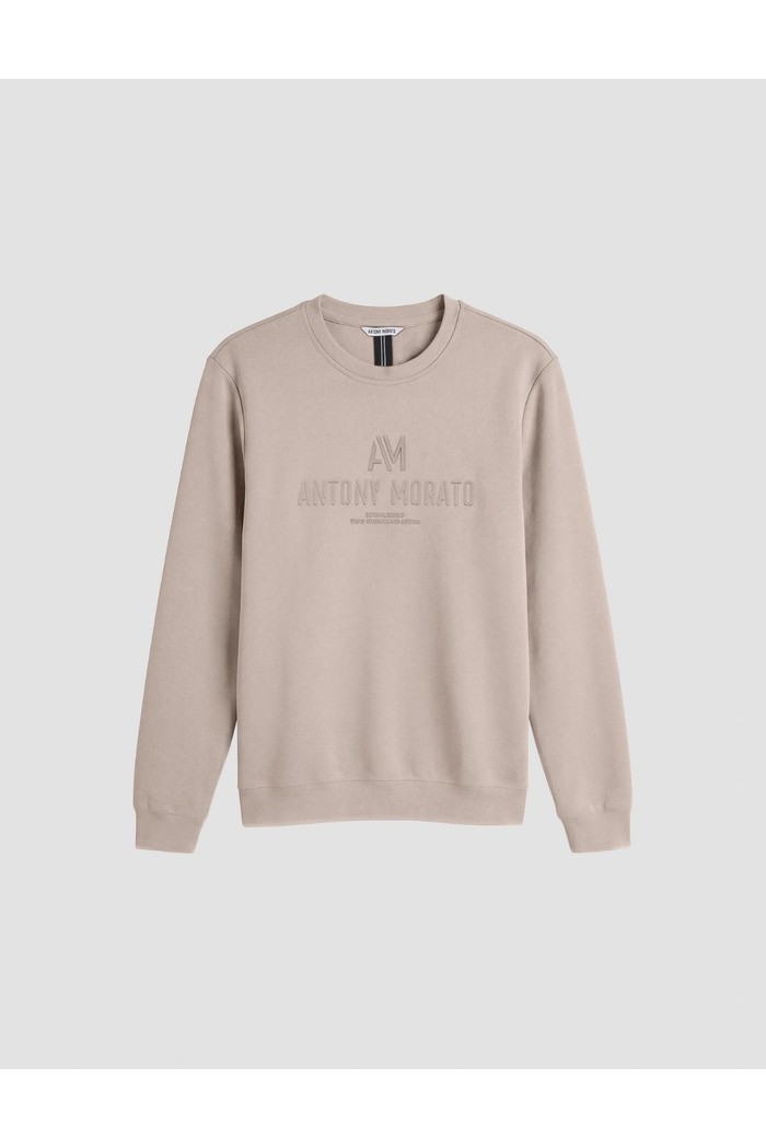 Antony Morato felpa girocollo regular fit in interlock con logo MMFL01175-FA150168 [f8a55089]