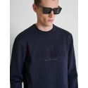 Antony Morato felpa girocollo regular fit in interlock con logo MMFL01175-FA150168 [423d0a98]