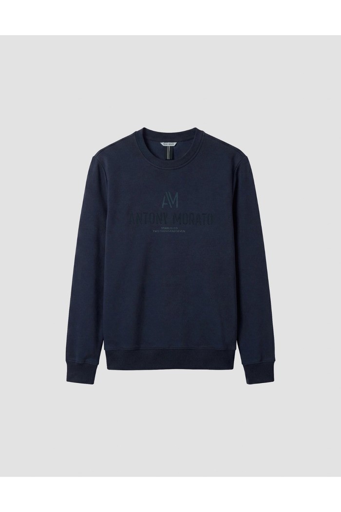 Antony Morato felpa girocollo regular fit in interlock con logo MMFL01175-FA150168 [476d4d86]
