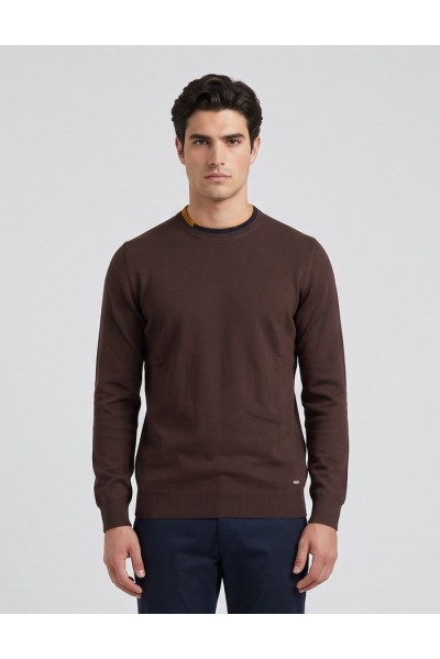Markup maglia girocollo in misto viscosa punto riso MK9900124 [e11985e7]