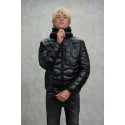 Blauer piumino ad onde con cappuccio Wave 26WBLUC03064-006355 [00bf7b51]