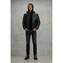 Blauer piumino ad onde con cappuccio Wave 26WBLUC03064-006355 [6e84f958]