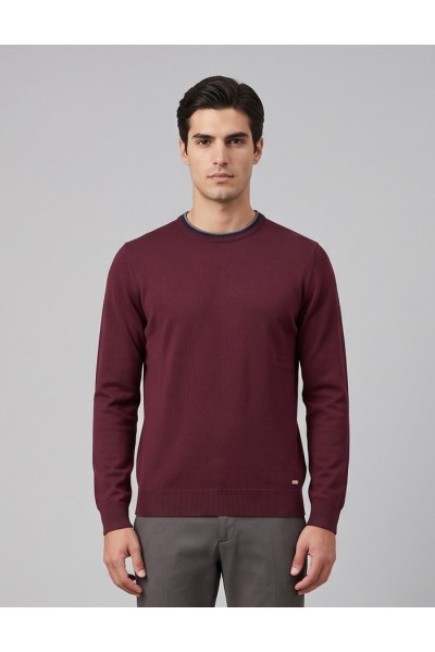 Markup maglia girocollo in misto viscosa con toppe MK20028 [abb75c1d]