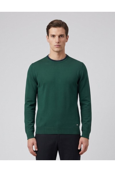 Markup maglia girocollo in misto viscosa con toppe MK20028 — 805219040080504_5