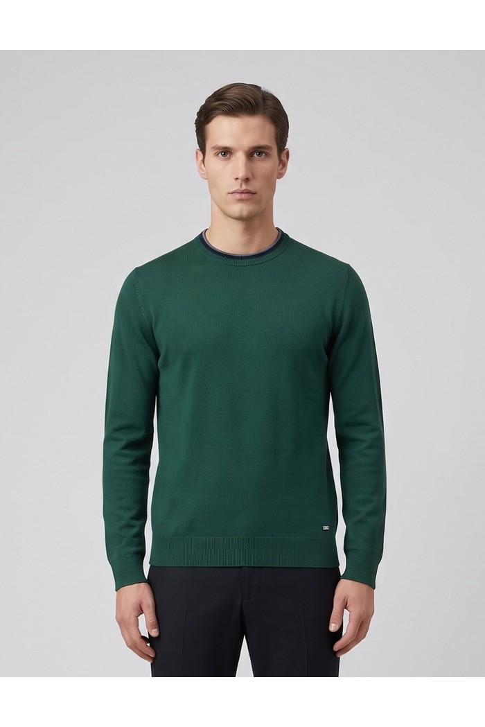 Markup maglia girocollo in misto viscosa con toppe MK20028 [8c24cae8]