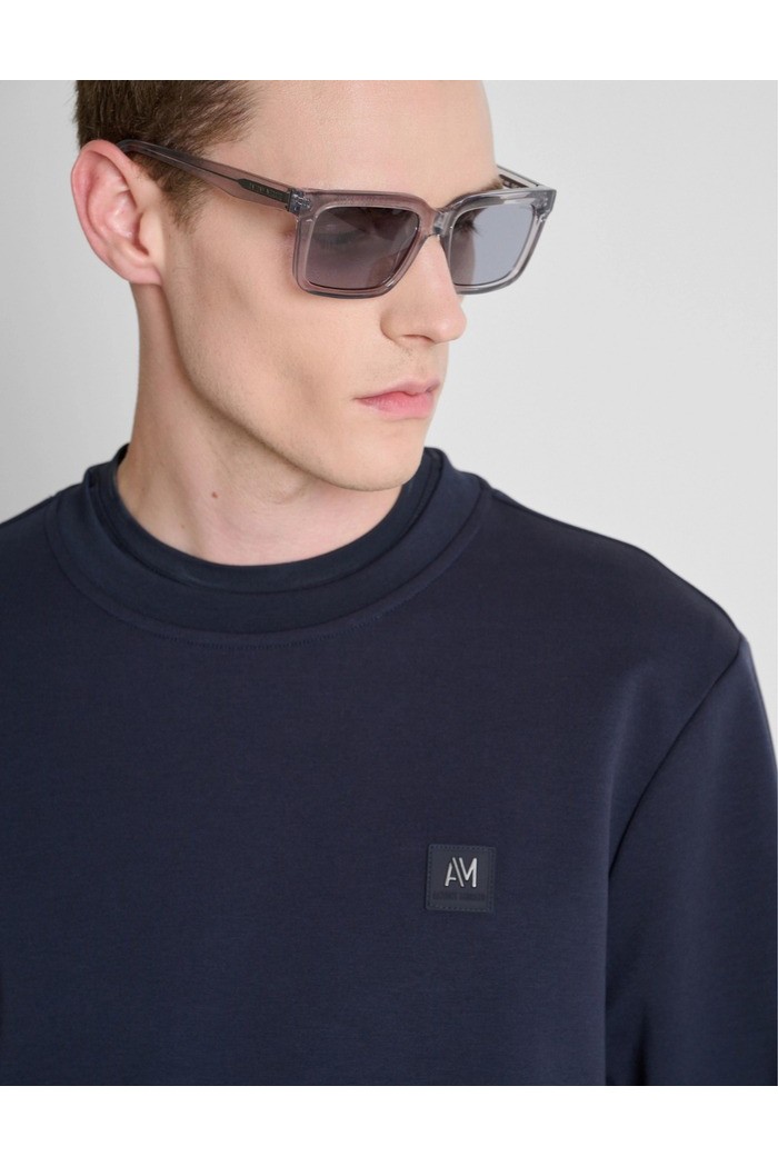Antony Morato felpa girocollo regular fit in interlock con logo MMFL01171-FA150168 [e7ca4d88]