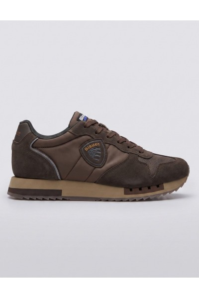 Blauer sneaker con scudetto Queens05/mes [e6062d81]