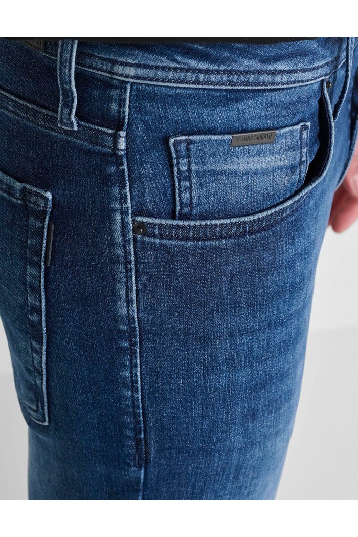 Antony Morato jeans tapered fit in titan blue icon Ozzy MMDT00241-FA750611-W12104 [8ce2042e]
