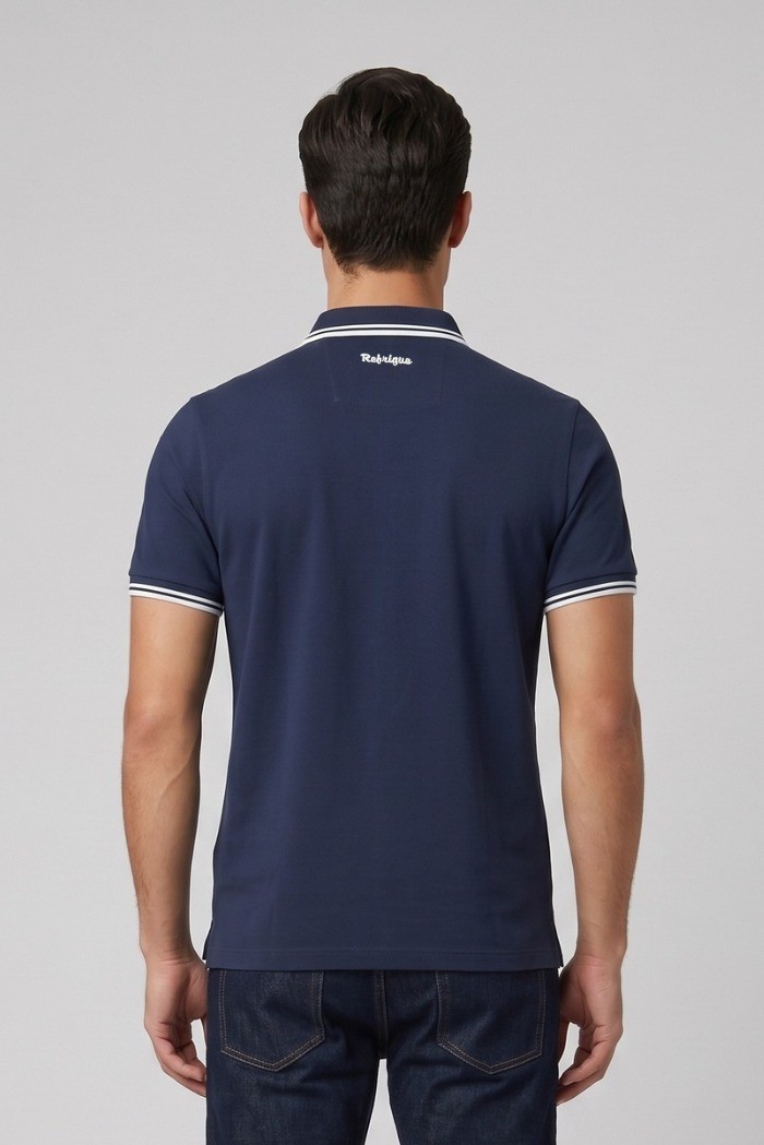 Refrigue polo in piquet stretch con dettagli a contrasto R5018M261 [75b89fcf]