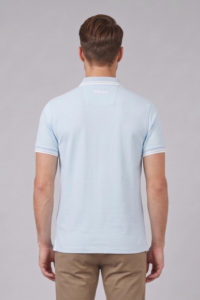 Refrigue polo in piquet stretch con dettagli a contrasto R5018M261 [7deaef1c]