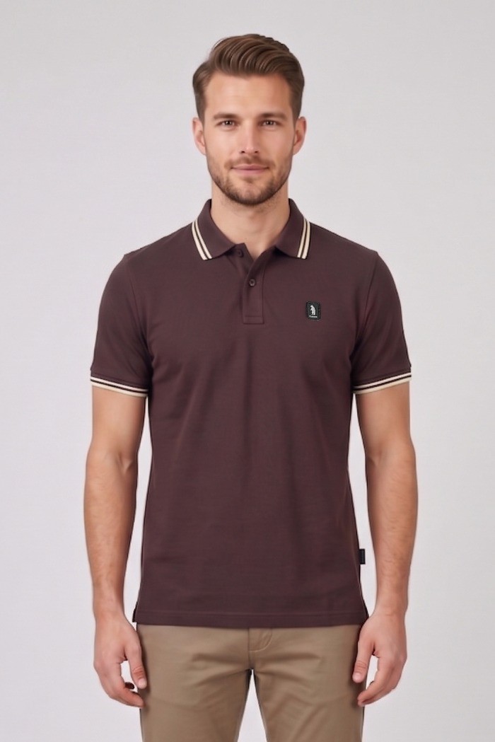 Refrigue polo in piquet stretch con dettagli a contrasto R5018M261 [6e82cb2f]