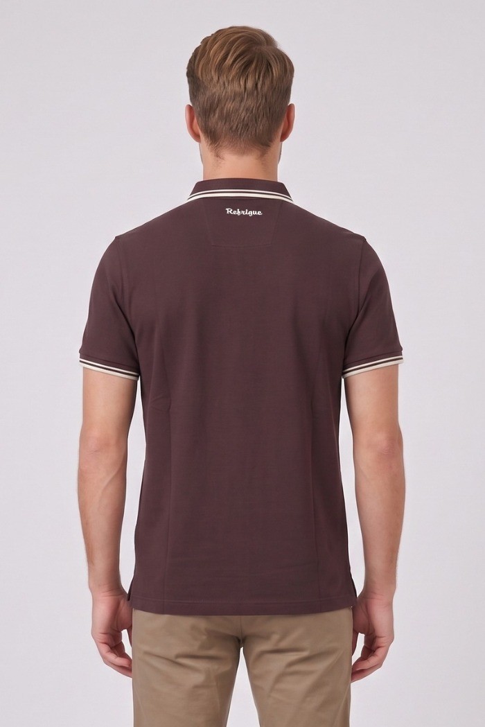Refrigue polo in piquet stretch con dettagli a contrasto R5018M261 [b7a48822]