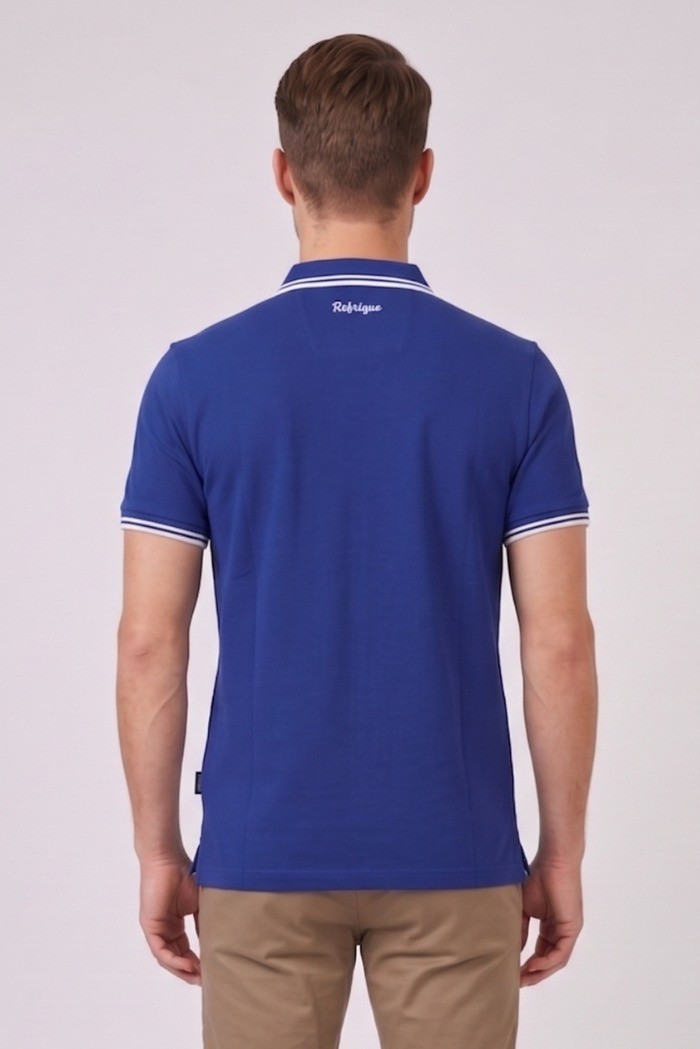 Refrigue polo in piquet stretch con dettagli a contrasto R5018M261 [1357390c]