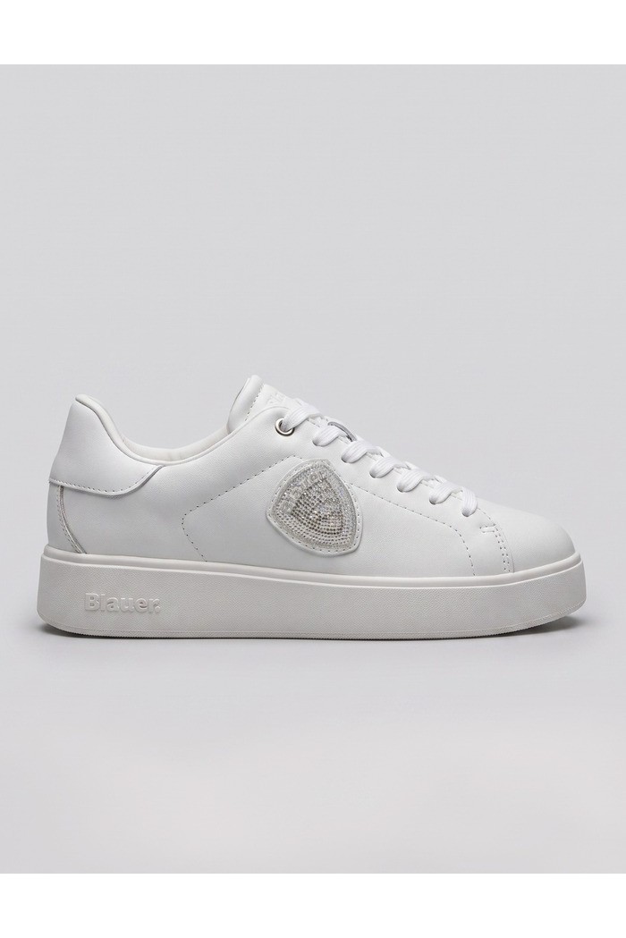 Blauer sneaker con logo strass VICTORY01/LEA [794f7c9d]