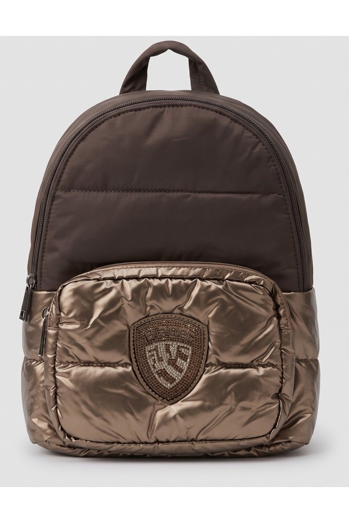 Blauer zaino trapuntato con logo F6WAVE04/PAD [c4b8a62e]