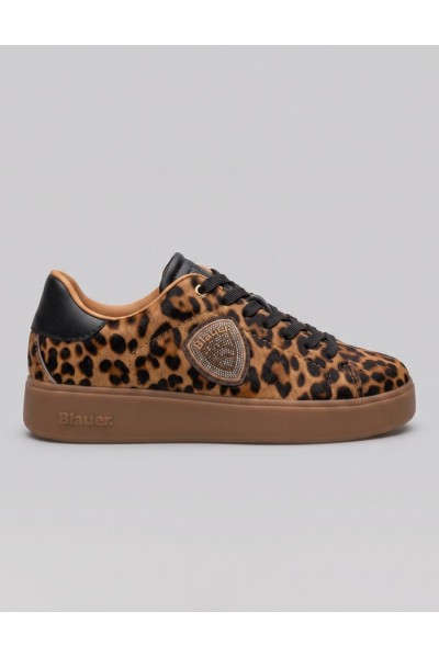Blauer sneaker animalier F6VICTORY01/LEO [a85aa95b]