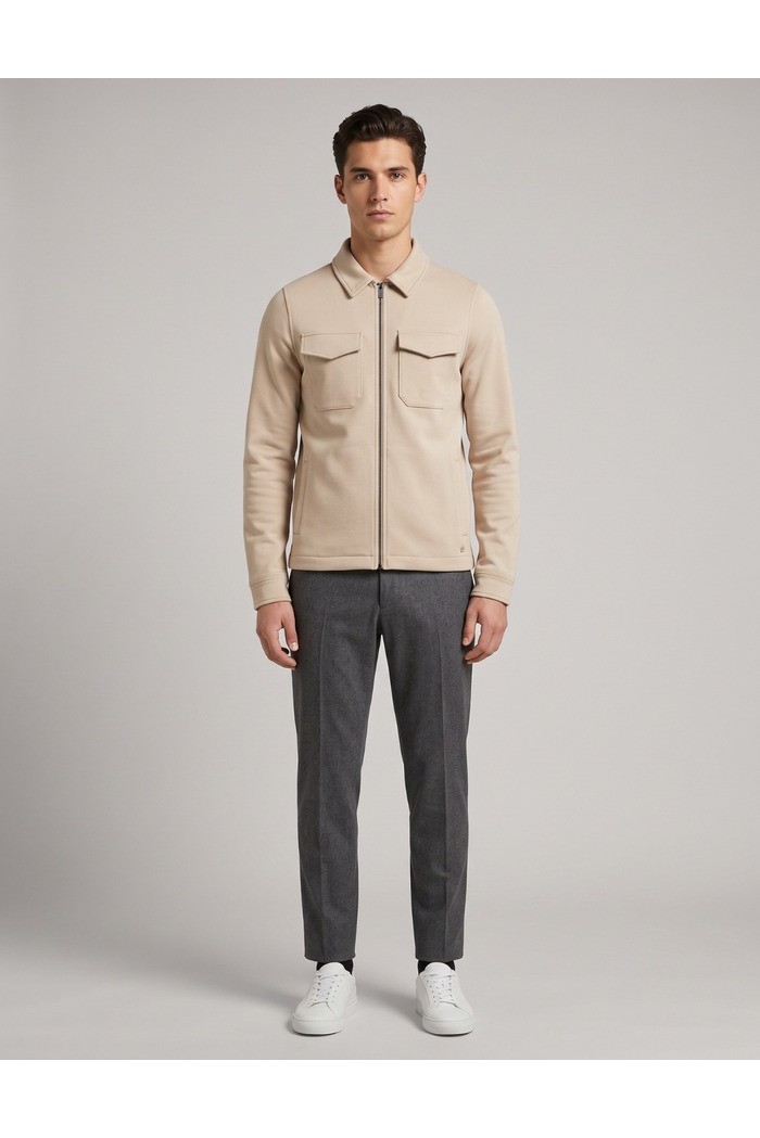 Markup felpa overshirt in misto cotone con zip MK9920007 [a2f24f3a]