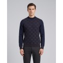 Markup maglia girocollo in cotone con intarsi a contrasto MK2900035 [741e785a]