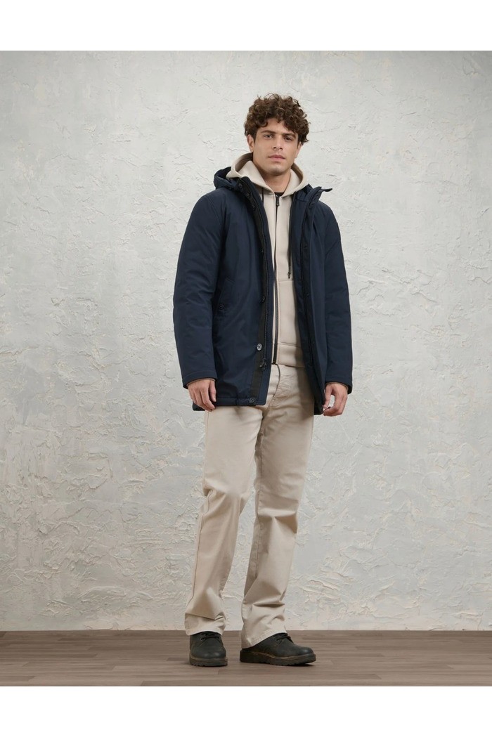 Blauer parka con cappuccio removibile Chester 26WBLUK03062-005480 [1982365c]