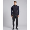Markup maglia girocollo in cotone con intarsi punto vanisè MK2900035 [1a25fa53]