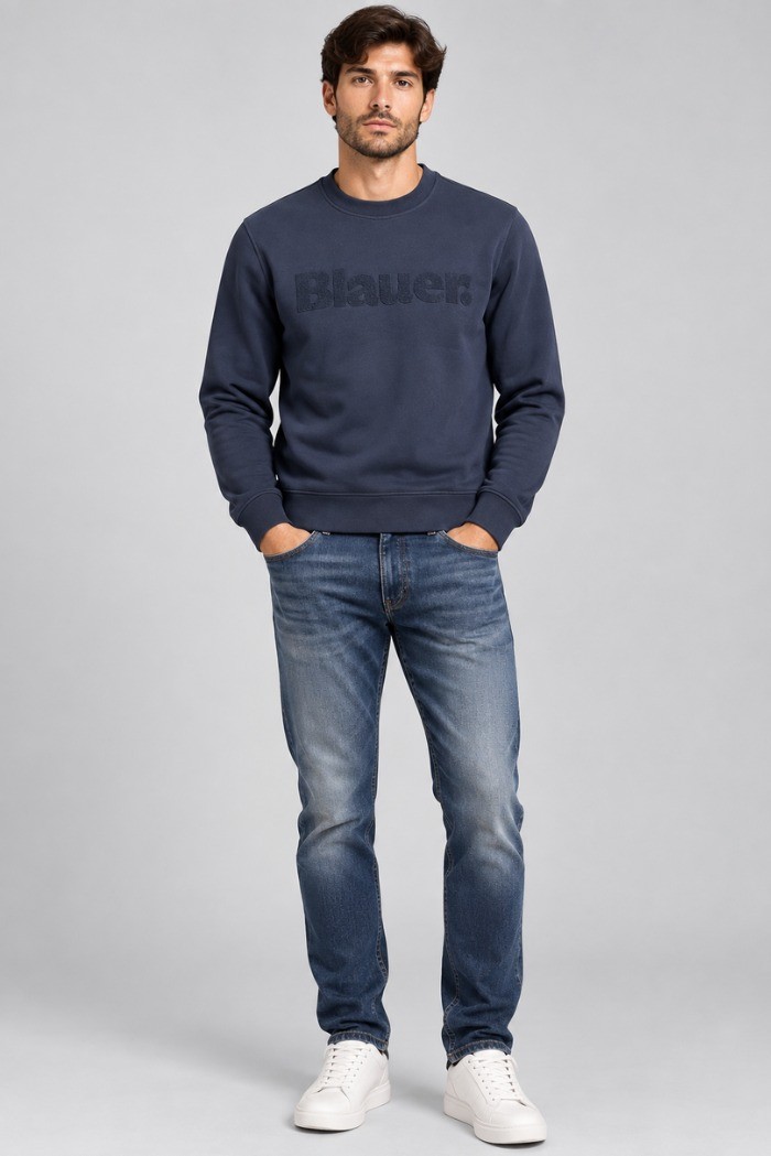 Blauer felpa girocollo classica Crosby 26WBLUF03317-007693 [ac1f7adf]